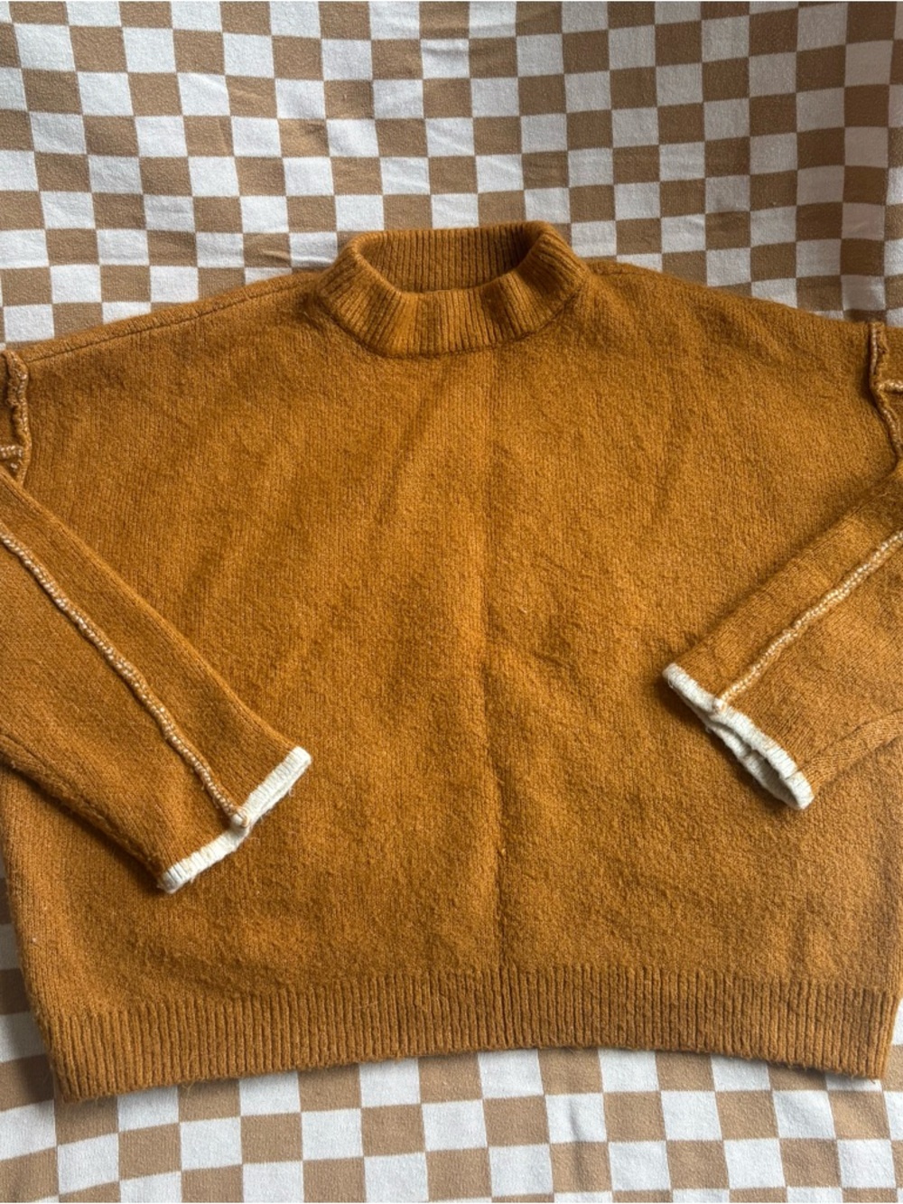 Wonderly Rust-Toned Turtleneck Sweater